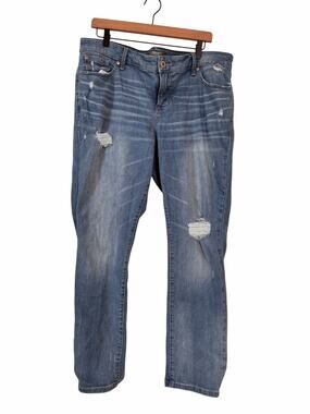 Torrid Womens Boyfriend Straight Distressed Vintage Stretch Denim Jeans Size 16W